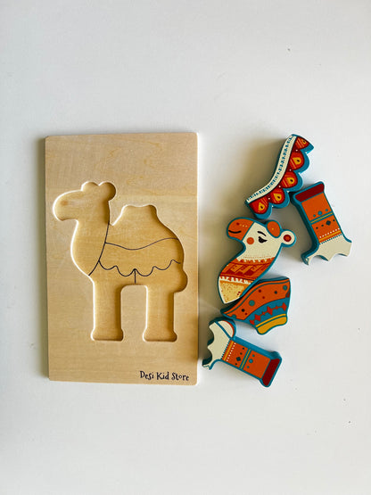 Truck/Camel Wooden Puzzle Set