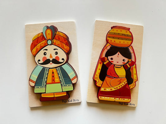 Man/Woman Wooden Puzzle Set