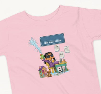 ADD YOUR NAME - Chief Masti Officer Customizable T-shirt (Girl)